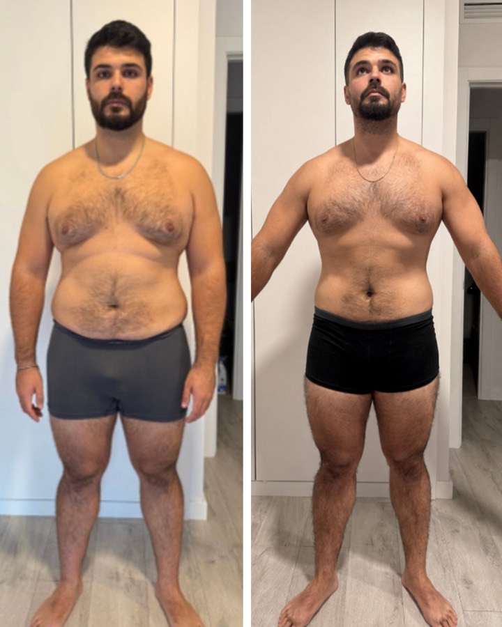 Cambio físico de Alejandro: antes y después